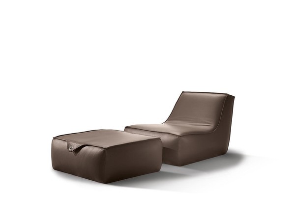 Design Sessel Hocker Luxus Einsitzer Modern Grau Leder MöBel Einsitzer Prianera-image