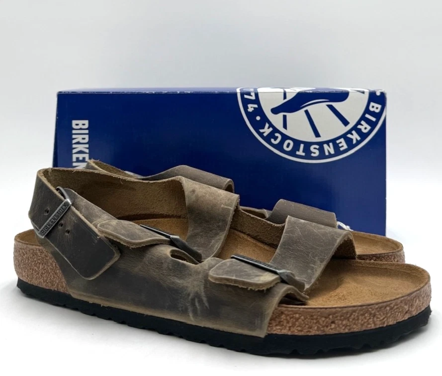 Birkenstock MILANO BS KHAKI Men's NEW Ankle Strap Multiple Sizes