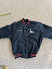 Mens Embroidered Logo UTZ Bomber Worker Jacket Hanover, PA XL Nylon Monogrammed