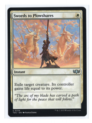 MTG -Swords to Plowshares - Normal - Commander: Tarkir Dragonstorm TDC - NM