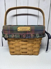 Vtg Longaberger 1998 Dresden Tour Basket Signed Two Liners