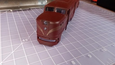 HO SHELL Pennsylvania 5752 PA1 locomotive, insert in nose, cab, 1 rung gone SH7