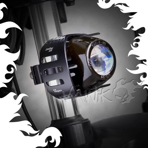 VAWiK Magazi 3" round driving light black aluminum mounting H3 12V 55W PAIR θ
