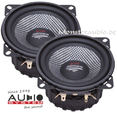 AUDIO SYSTEM AS 100 EVO 10cm Auto Mittelton Lautsprecher 100mm Boxen 220 Watt