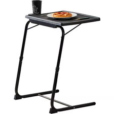 6.61bs Foldable Adjustable Height TV Tray Home Portable Sofa Bed Side Table Desk