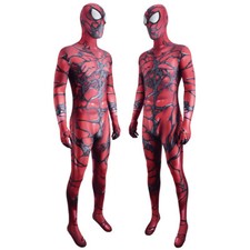 Red Venom 2 Carnage Jumpsuit Cletus Kasady Cosplay Costume Halloween Adult/Kids