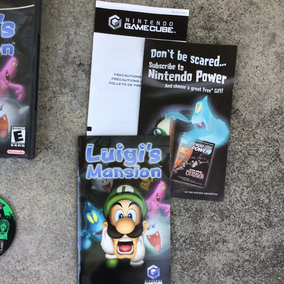 Luigi's Mansion Single Disc Case GameCube Case Reproduction