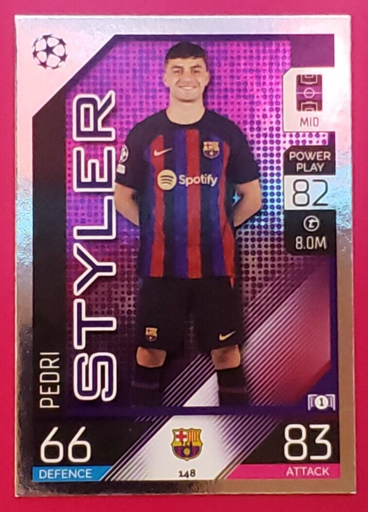 Pedri #148 FC Barcelona - 2022-23 TOPPS Match Attax Styler Foil