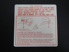 1963 Buick Wildcat Invicta Electra Lesabre Trunk Bumper Jack Instructions Decal 1963 Buick Wildcat Invicta Electra Lesabre Trunk Bumper Jack Instructions Decal