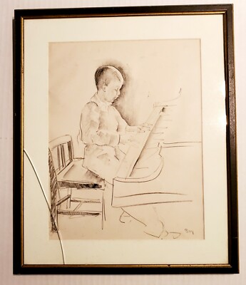  sketch by Edith Bry signed in pencil 9 by 11''