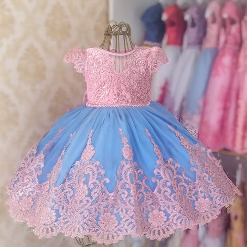Elegant Girls Princess Dress for Kids Vintage Embroidery Backless Children Festi - Picture 2 of 18
