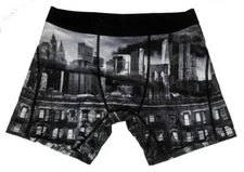 Ethika the MID Black White New York City Skyline Boxers Men's S (28-30) NIP