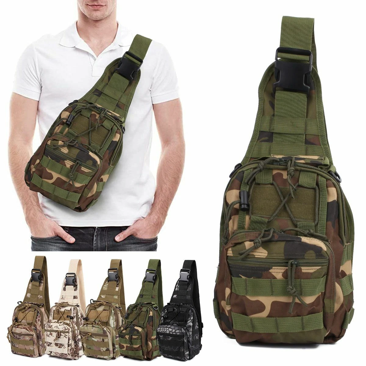 Tactical Sling Shoulder Bag Pack Crossbody Bag Assault Military Army Bag  For Men