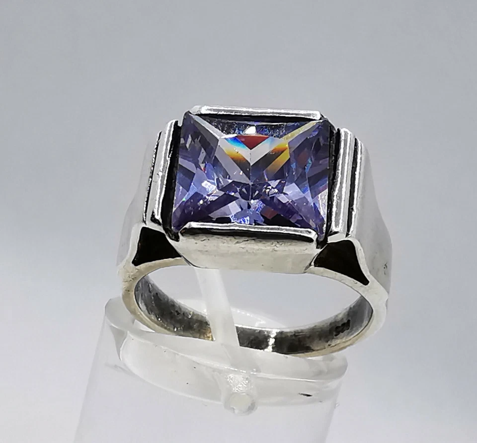 Sehr schöne Ring Silber 925 mit Amethyst Edelstein Handarbeit Gr. 55 - Bild 2 von 4