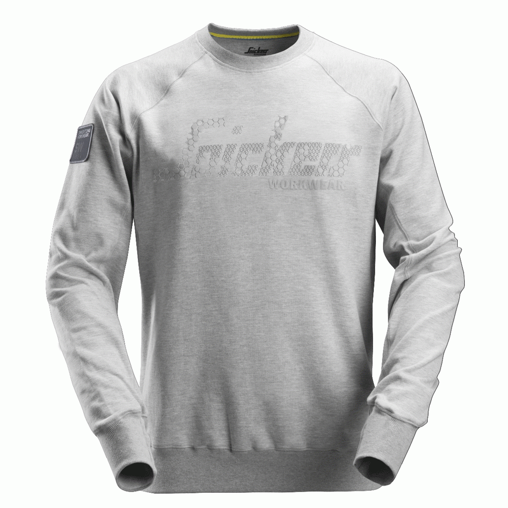 SNICKERS 2882 Felpa Logo-Light Grigio Melange SNICKERS 2882 Felpa Logo-Light Grigio Melange