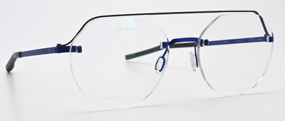 BLACKFIN Brille Vector Two COL 1564 C1317 Blau Randlos  Pilot Flex Ultraleicht M
