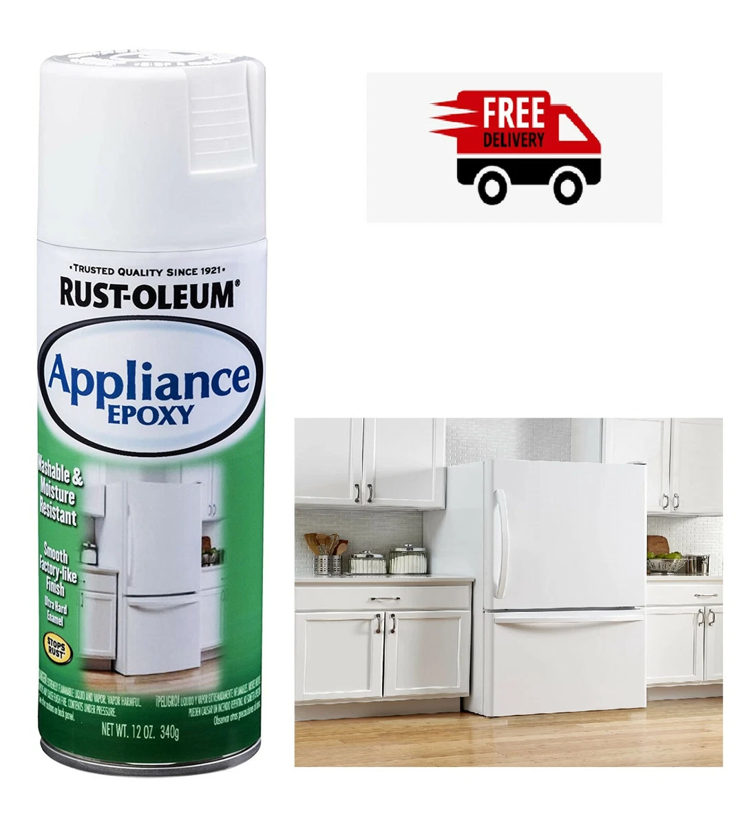 Rust-Oleum Epoxy Appliance Spray Paint Black, 12 oz.