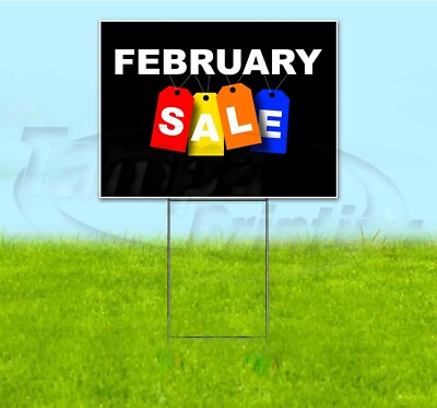 FEBRUARY SALE 18x24 Yard Sign WITH STAKE Corrugated Bandit USA BUSINESS DEALS