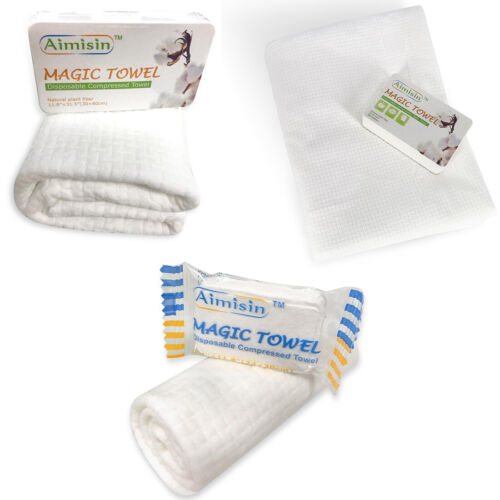 Aimisin Thicker Compressed Towel Disposable Cotton Magic Towel for Home Travel - Picture 1 of 32