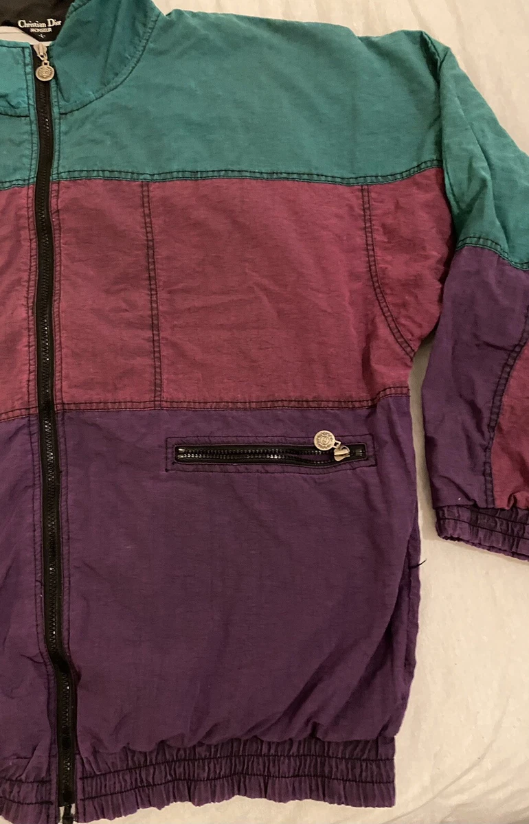 Vintage 90s Christian Dior Monsieur Mens L Jacket Color Block