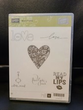 NEW Stampin' Up BEST OF LOVE Rubber Valentine Heart Stamp Set