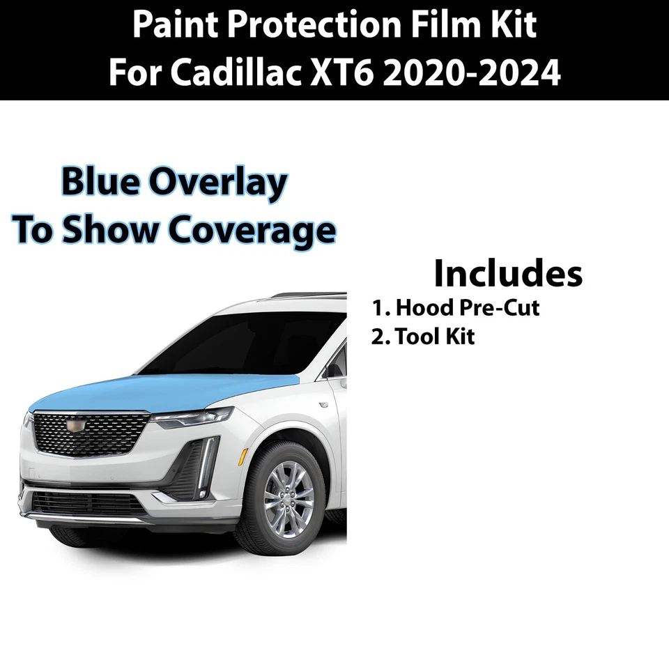 Pre Cut Hood Paint Protection Film Clear Bra PPF Kit for Cadillac XT6 2020-2024 - Image 2 of 4