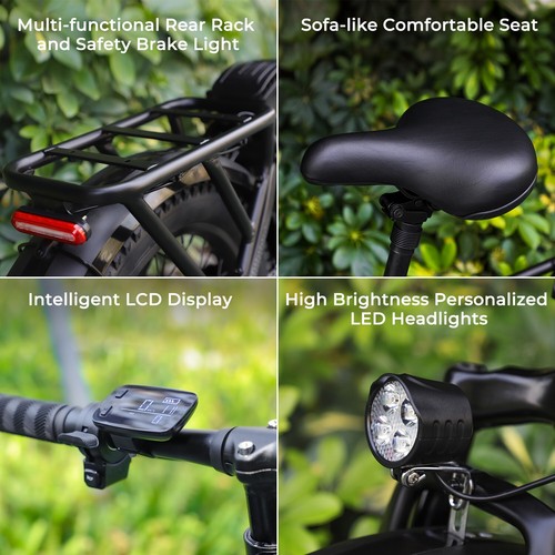 Electric Bike for Adult 30MPH 40Miles Foldable Ebike 1100W Mountain E-Bicycle - Picture 20 of 22