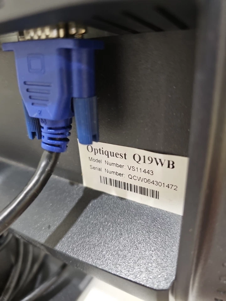 Optiquest Q19WB-2 19" VGA Monitor (1440 x 900) Oct 2006 - Image 4 of 4