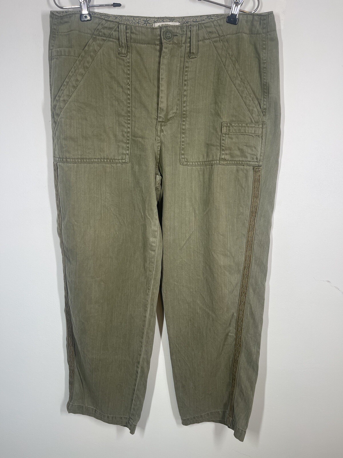 Orvis Women’s tencel cotton twill crop pants size 8 Olive Green Outdoors Hipster