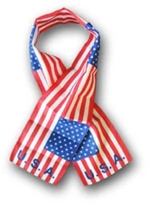 USA American Country Lightweight Flag Printed Knitted Style Scarf 8"x60"