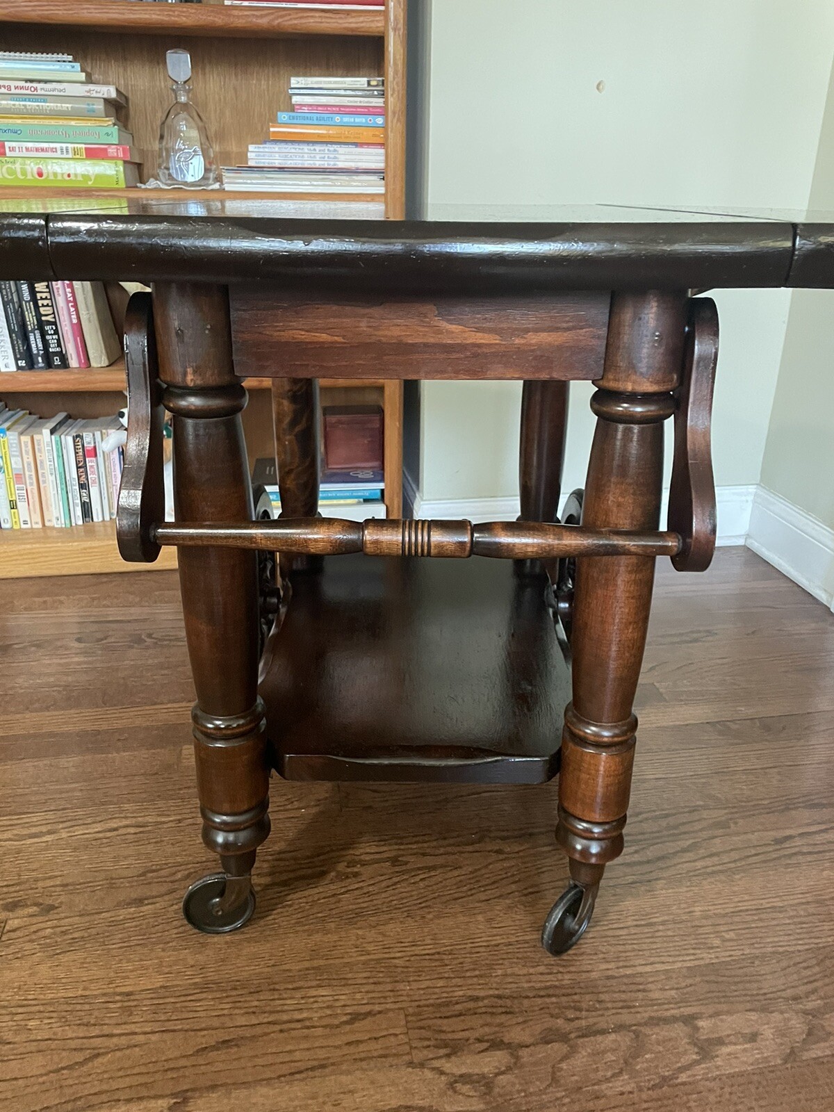 Vintage Walter of Wabash Bar Cart / Tea Cart Drop Leaf Table RARE