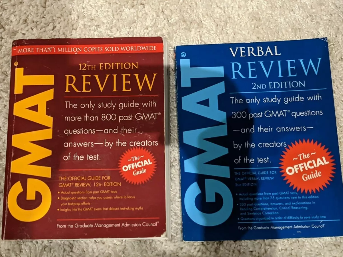 Lot of 2 GMAT Test Prep Study Guide Books Official Business School Tests