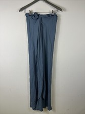 Reformation Womens Viscose Maxi Wrap Dress Blue Size Small