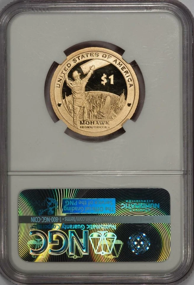 2015 S NGC PF69 Struck Thru Multiple Threads Sacagawea Mohawk Dollar Mint Error - Image 4 of 4