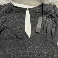 Symphony Black Sparkly Long Sleeve Dress