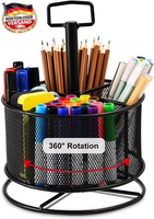 Marbrasse Netz Schreibtisch Organizer,360 Grad Drehbarer Multifunktionaler Stift