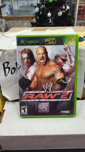 WWE RAW 2 MICROSOFT XBOX VIDEO GAME IN BOX NO MANUAL