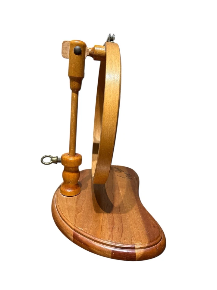 Erica Wilson 10”Adjustable Wooden Quilting/Needlework Frame Standing Hoop Crafts - Image 4 of 4