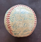 1947 Autographed Baseball (17) from dinner honoring Duffy Lewis - HOF and stars