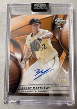 2025 Topps Chrome Black - Autographs Zebby Matthews #CBA-ZM Orange Refractor /25