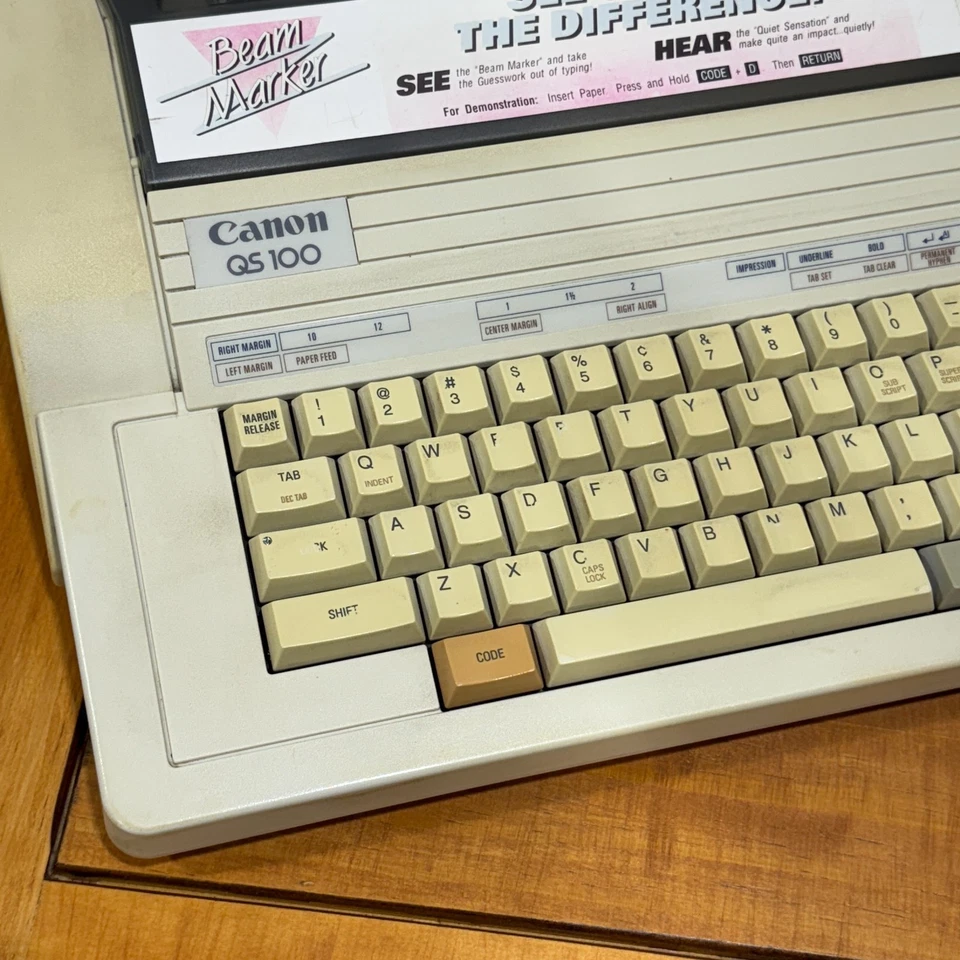 Vintage Canon Personal Electric Typewriter MX100 /QS100 - Tested Working + EXTRA - Image 2 of 4