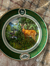 Vintage Bavaria Am Waldesrand 1982 Porzellan Sammelteller Reh Wildtiere