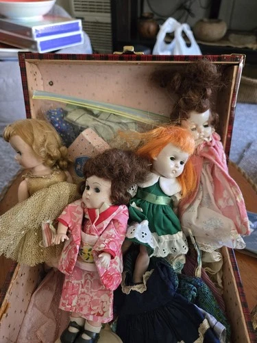 Vintage Doll Set W Accessories And Mini Tea Set Plus Accessories