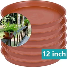6pcs 12 Inch Plant Saucer-Durable Pot Tray for Floor Protection & Water Catching