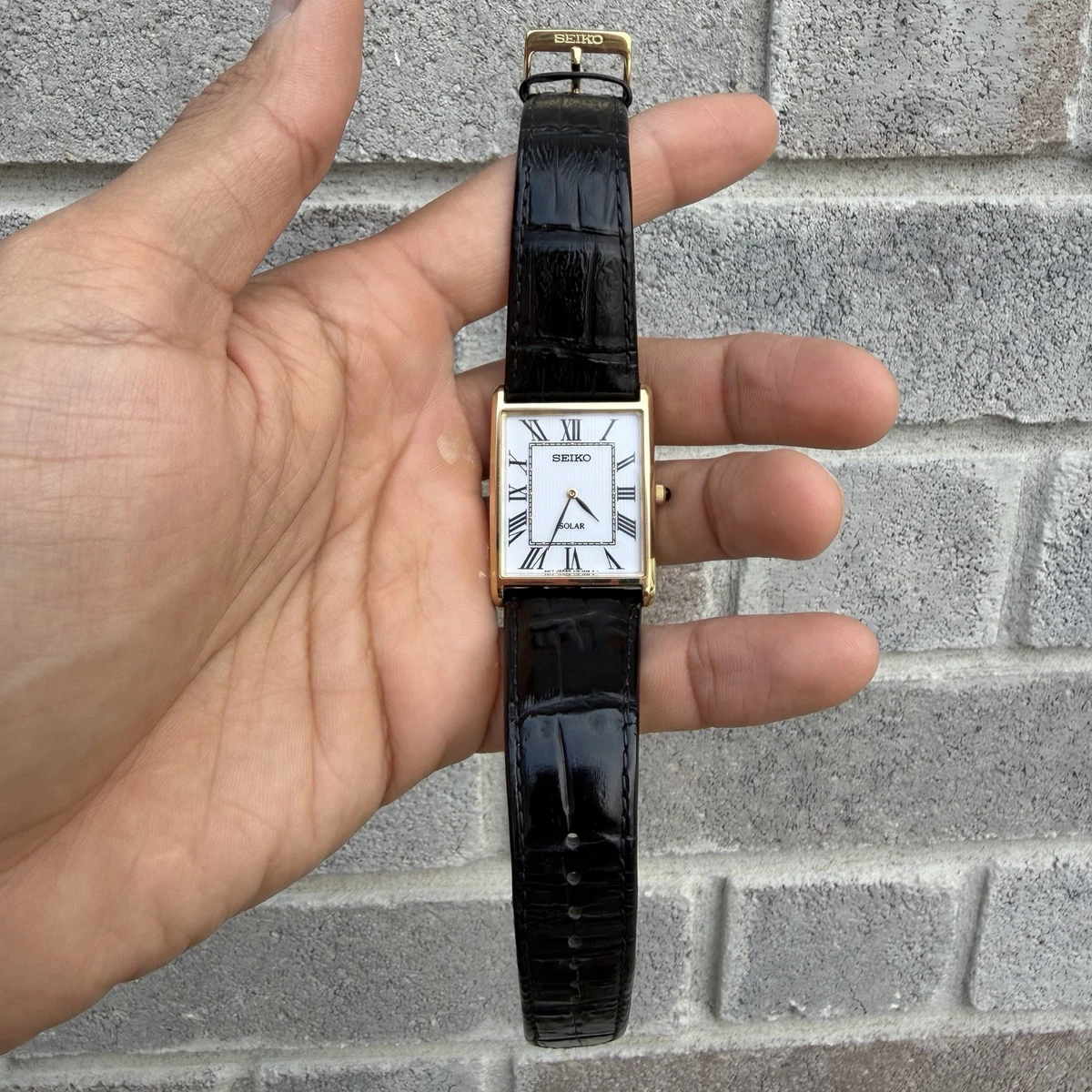 Seiko Solar Men Rectangle Wristwatches for sale | eBay