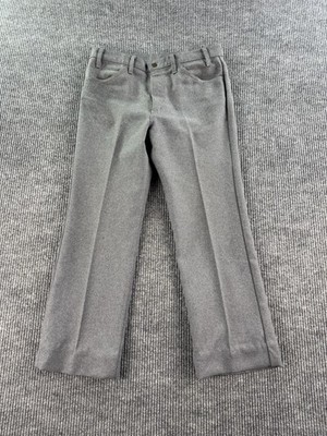 Vintage Levis Pants Men 36x29 Gray Dacron Polyester Premium Chino 90s Business