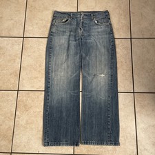 Vintage 7 For All Mankind USA Straight Leg Denim Jeans Mens 34x28 Y2K
