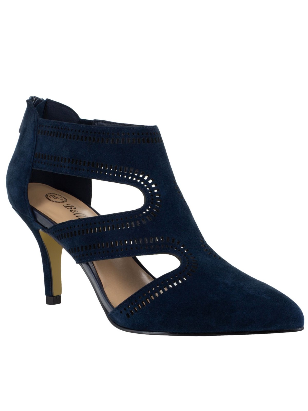BELLA VITA Womens Navy Hope Pointed Toe Stiletto Leather Shootie 85 WW 6790₽