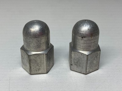 NOS antique bicycle Monark Super DOMED AXLE NUTS front NEW DEPARTURE Acorn Cad