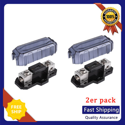 2pc Car AUDIO 1/0 OR 4 GAUGE 300 AMP INLINE ANL FUSE HOLDER - WITH 300 ANL FUSE